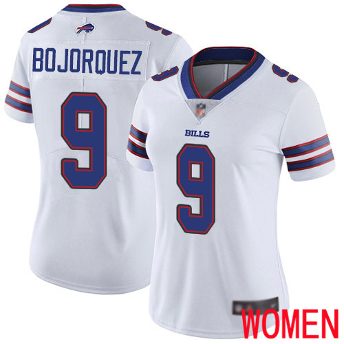 Women Buffalo Bills #9 Corey Bojorquez White Vapor Untouchable Limited Player NFL Jersey